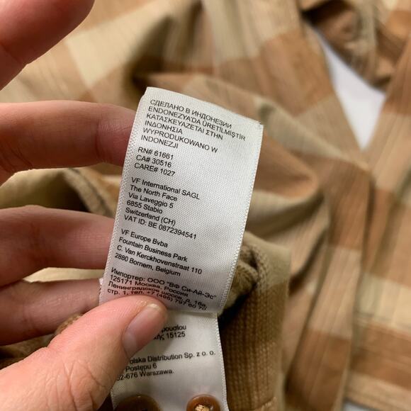 The North Face Shirt Mens M Medium Brown Stone Stayside Flannel Button Up Pocket - Picture 12 of 14